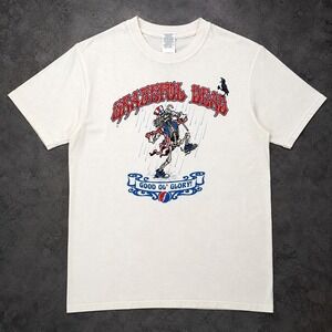 Grateful Dead Good Ol' Glory T Shirt Small White Skeleton Uncle Sam Graphic USA